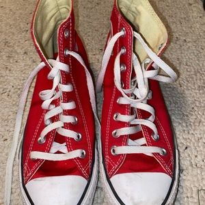Red high top converse